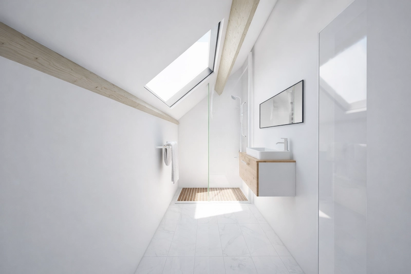Architecturale visualisatie — Zolder Master Bedroom in Leuven