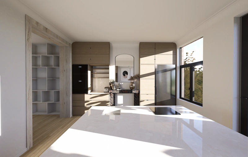 Architecturale visualisatie — De Bockstael Droom, interieur in Brussel